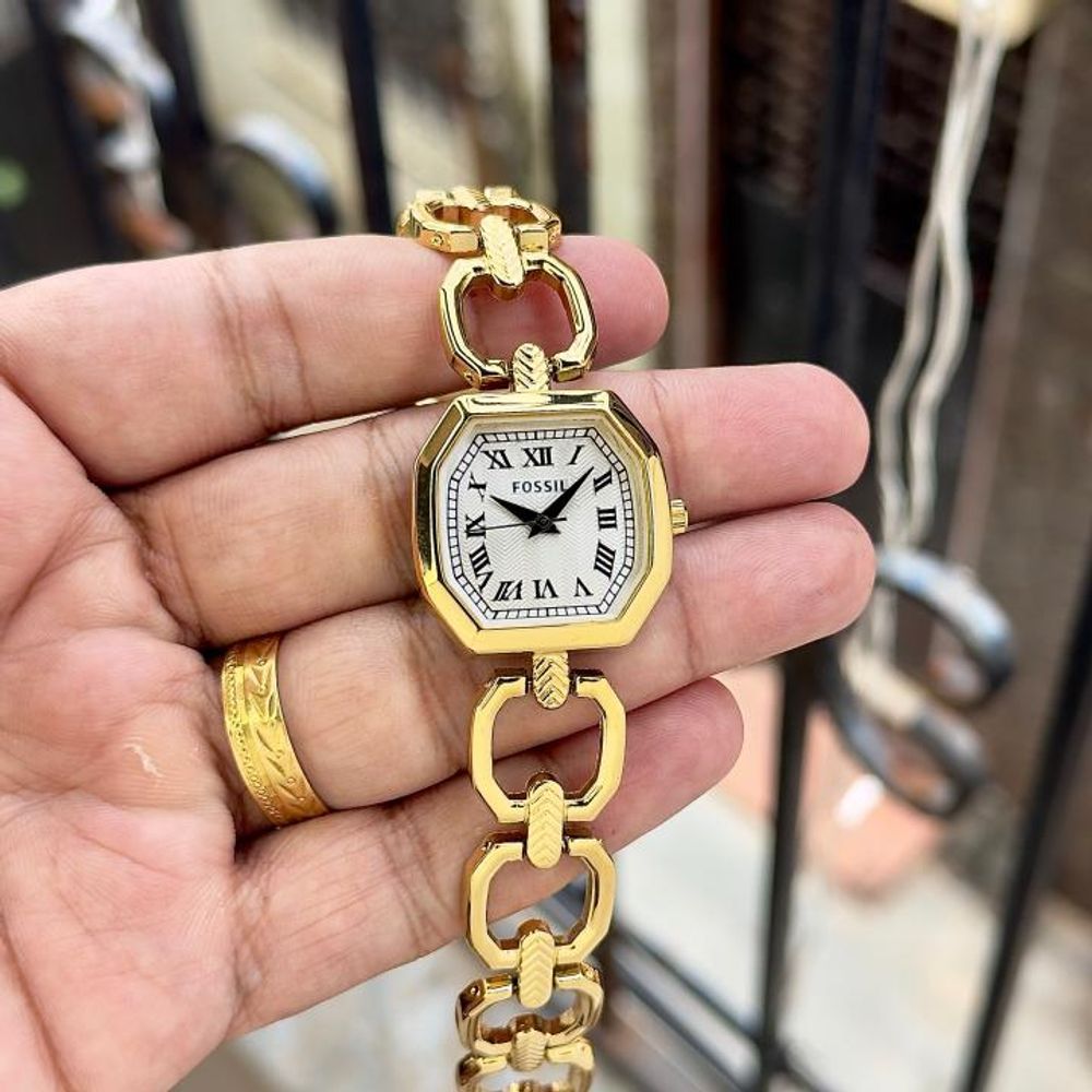 Fosil Harlow Gold..White