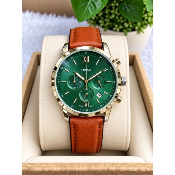 Fosil Neutra Chrono Orange Green Dial AT403
