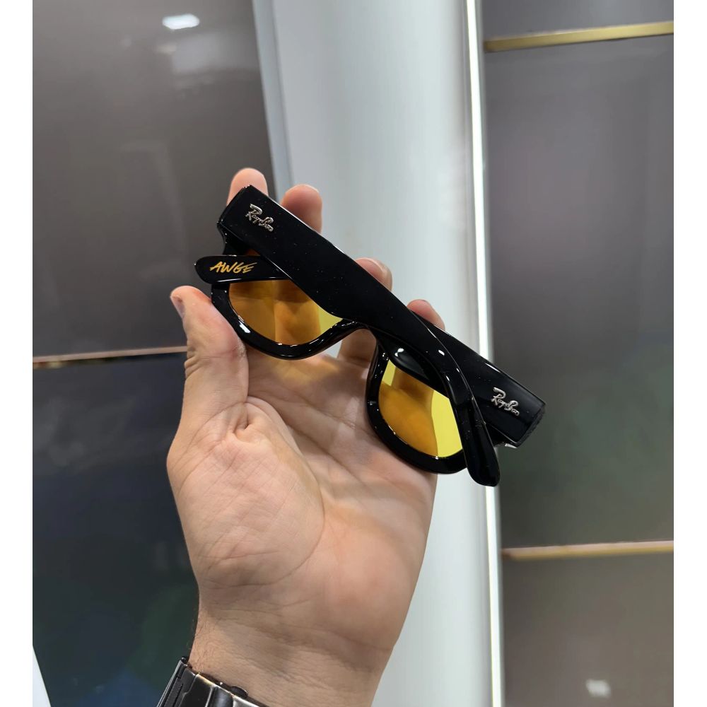 RayBan Black Yellow Puffer Premium Shades 940