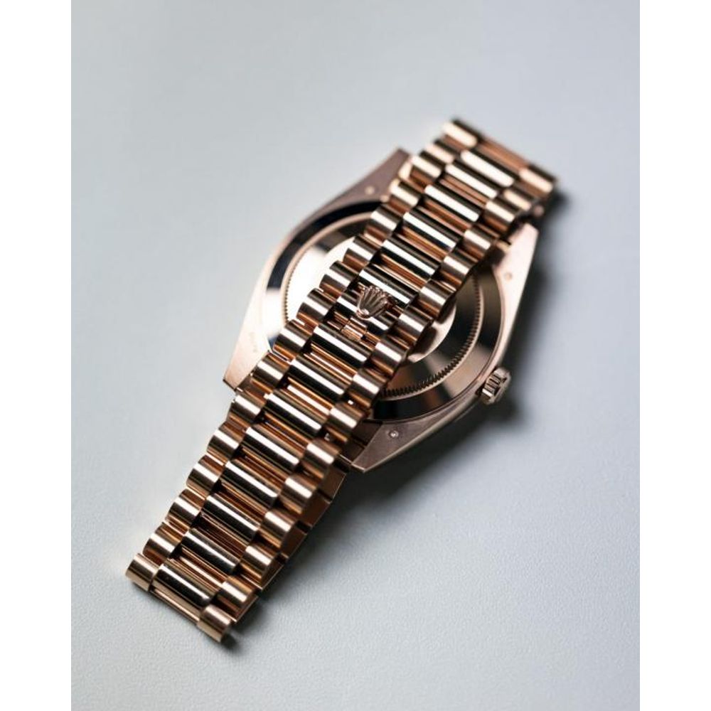 Rolee_x Oyster Perpetual Day Date Diamond Cooper Brown 40 Battery