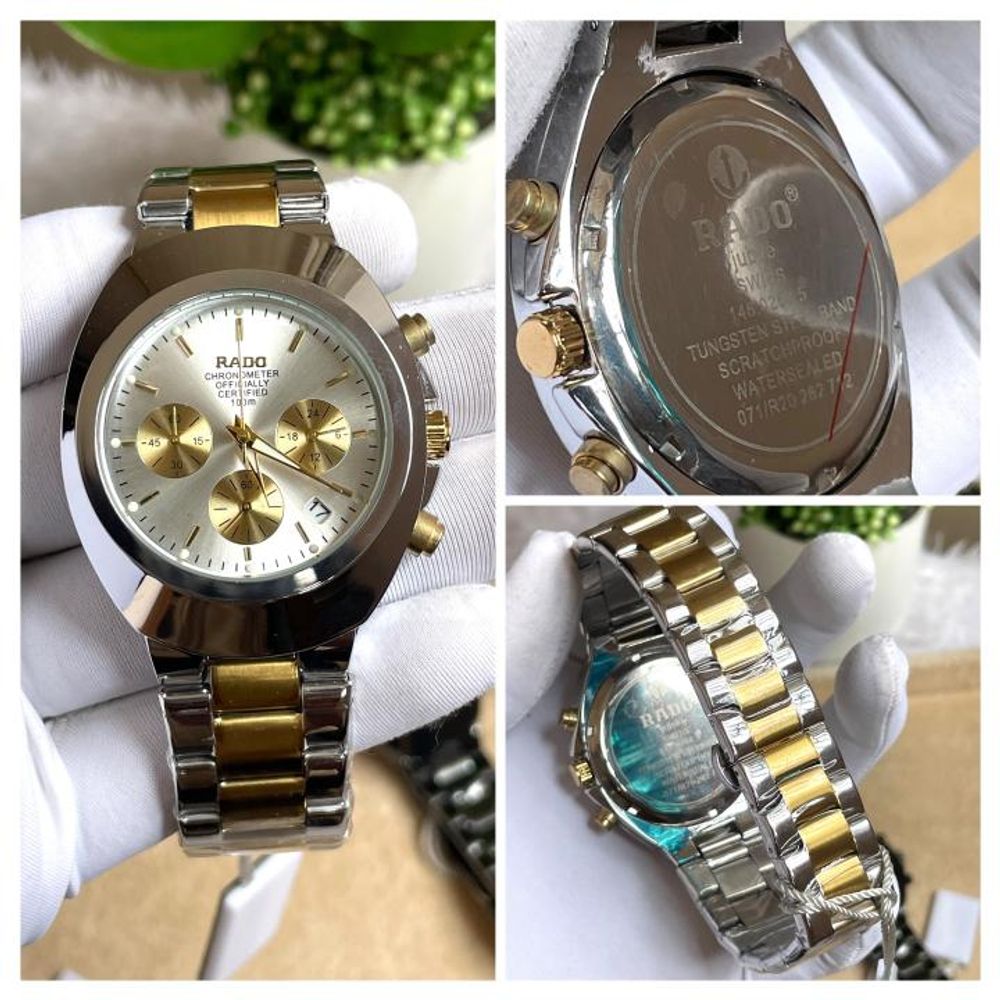 Raado Chronograph Two Tone White Dial AT509