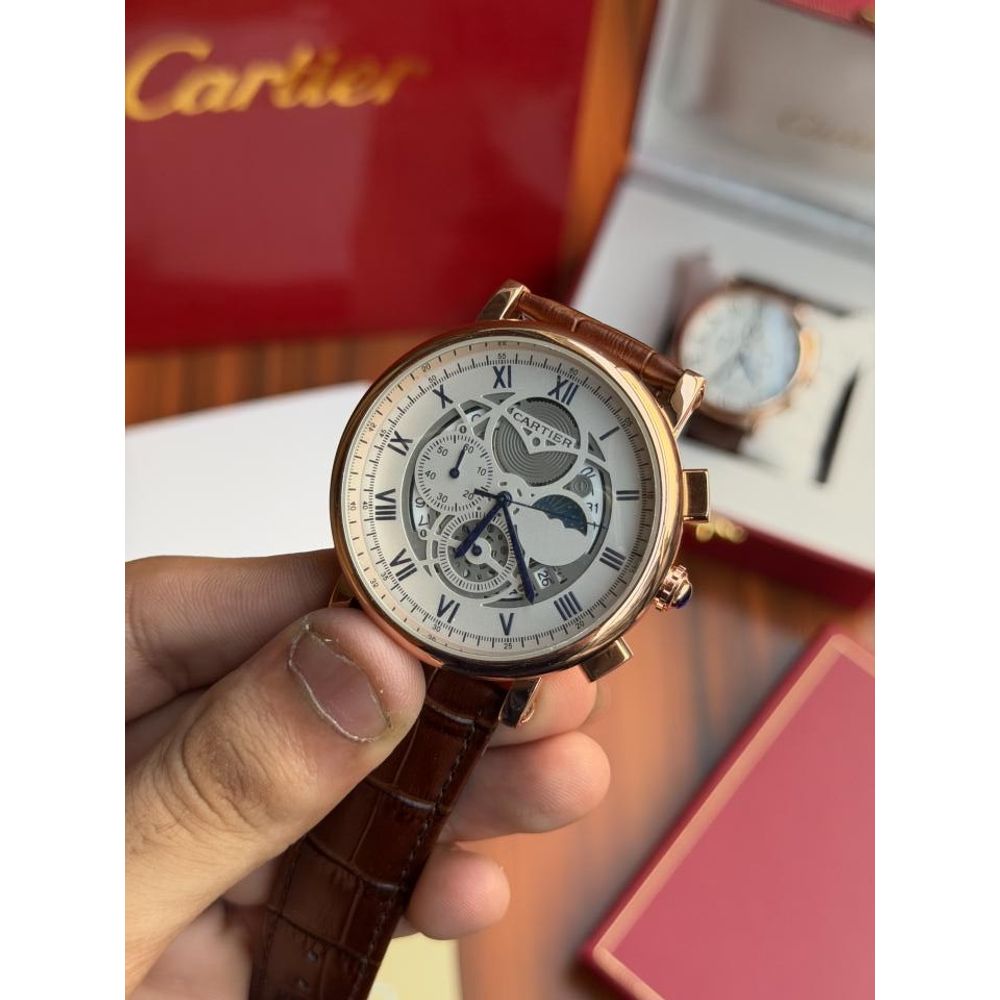 Cartiar Baloon Leather Chronograph Working