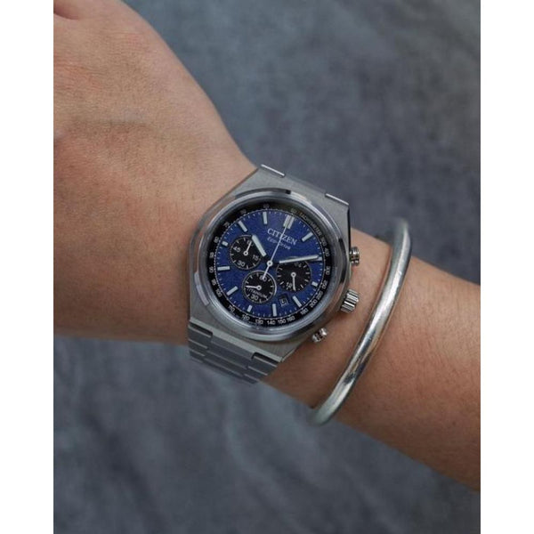 CITIZE N ECODRIVE ZENSHIN SILVER BLUE 430