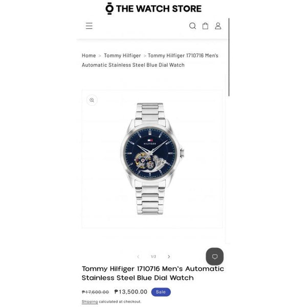 Tommy Hilfigeer Automatic (Back open)
