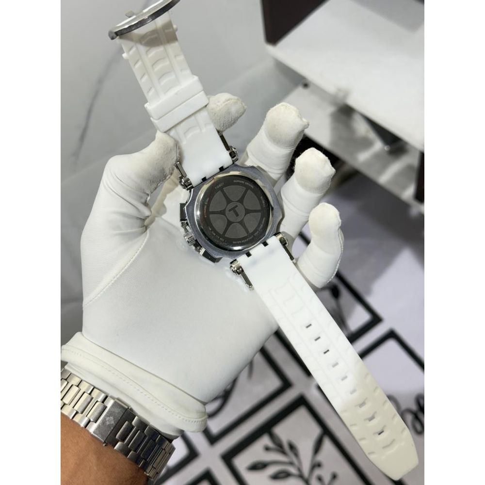 TISOT T RACE CHRONOGRAPH WHITE SILVER   1144