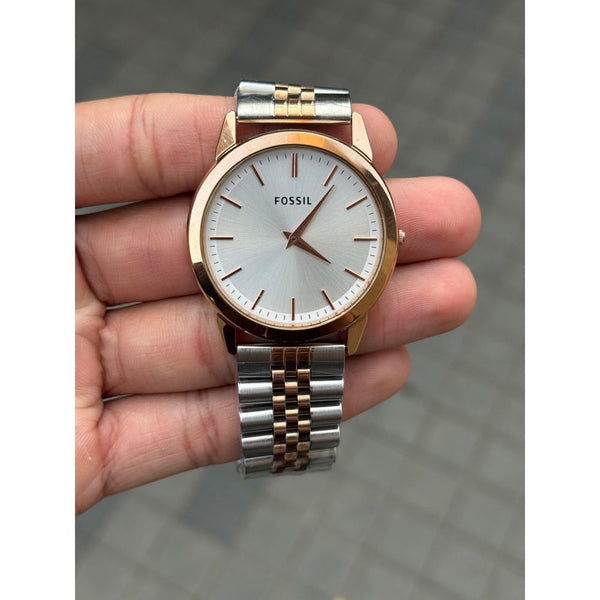 Fossi l SLIM Dual Tone Strap White Dial