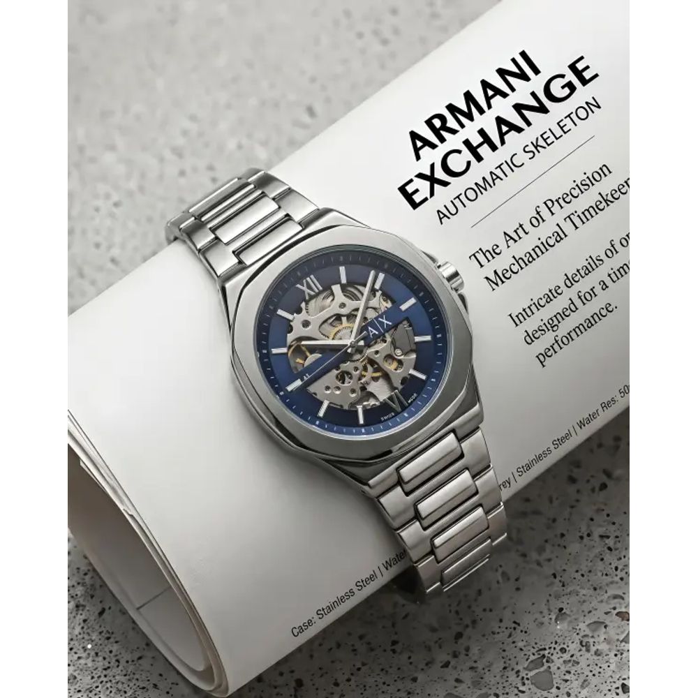 Arma_ani Exchange Skeleton Automatic Ax3216 silver blue