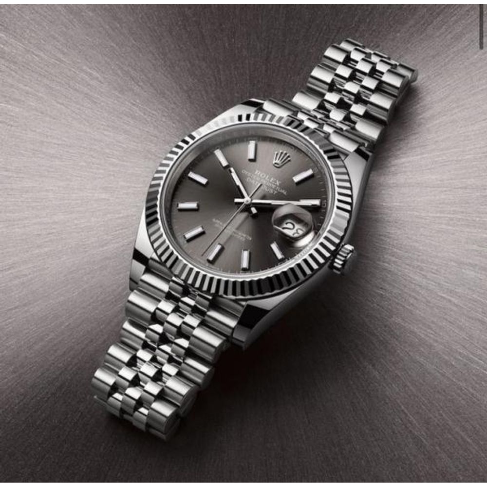 Rolee_x Oyster Perpetual Date Just Silver-Grey