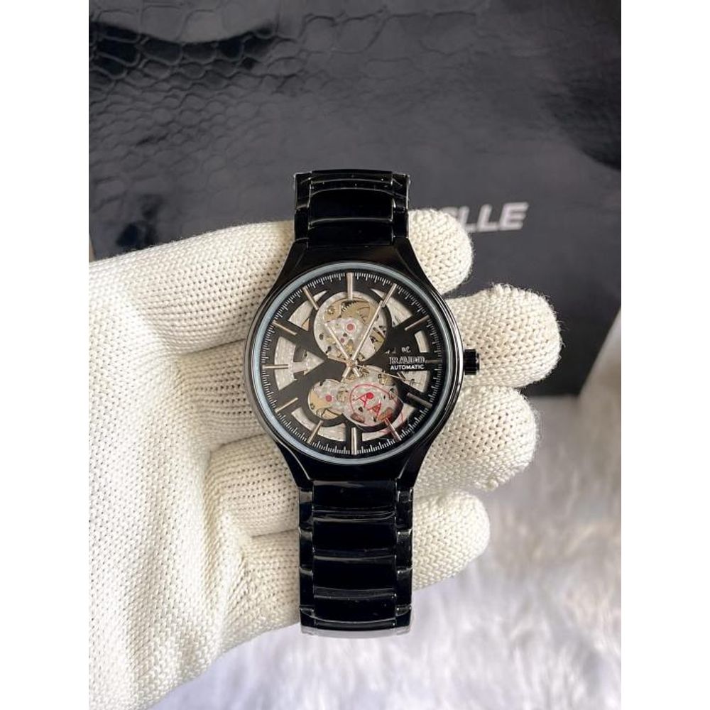 Raado True Round Automatic Black Silver Dial AT445