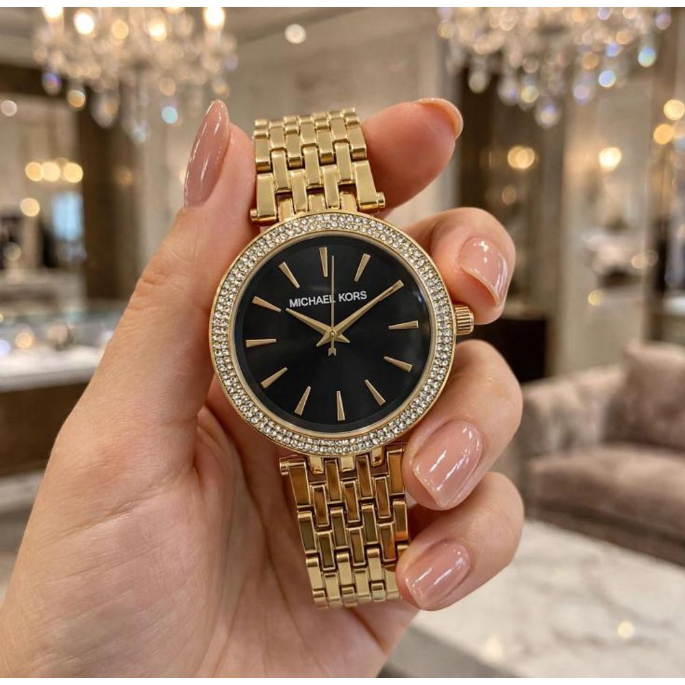 MICHEAL KORS DARCI GOLD-BLACK 1047