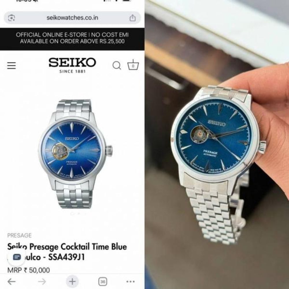 Seik o Presage Automatic ( Open back ) AAA