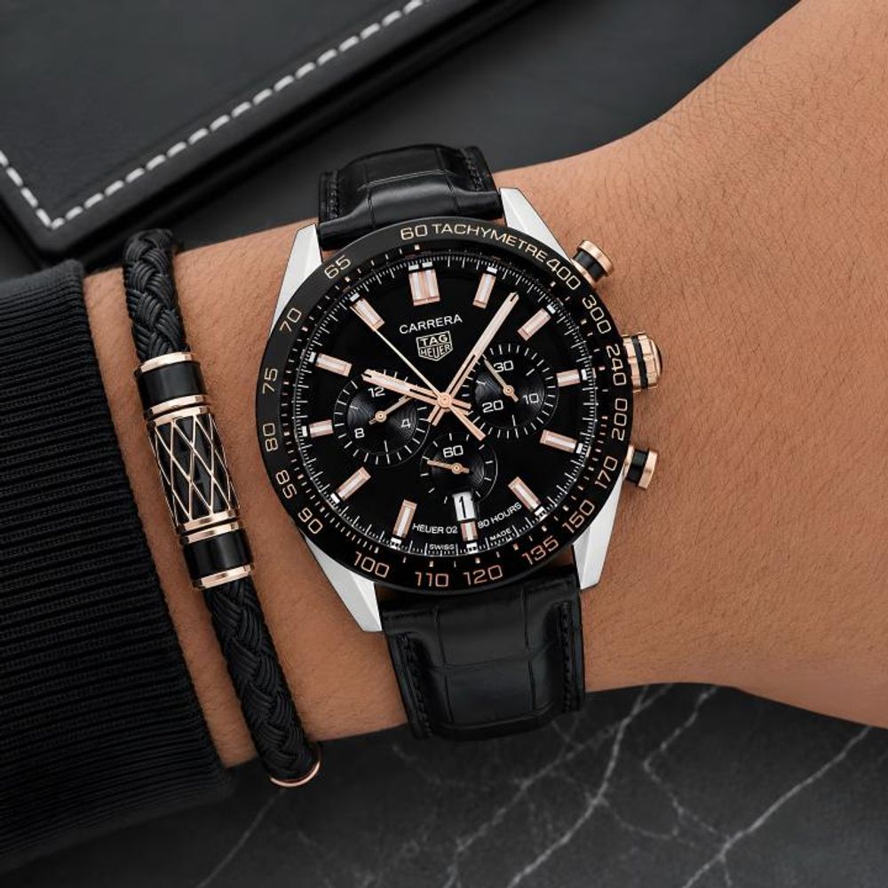 TAG Heueer Carrera Sport Chronograph black and brown