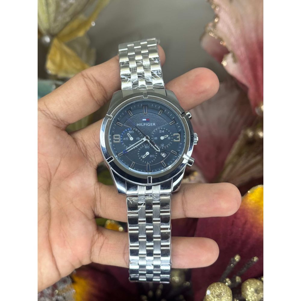 Tommy Hilfige r Silver Blue Chronograph Premium Watch