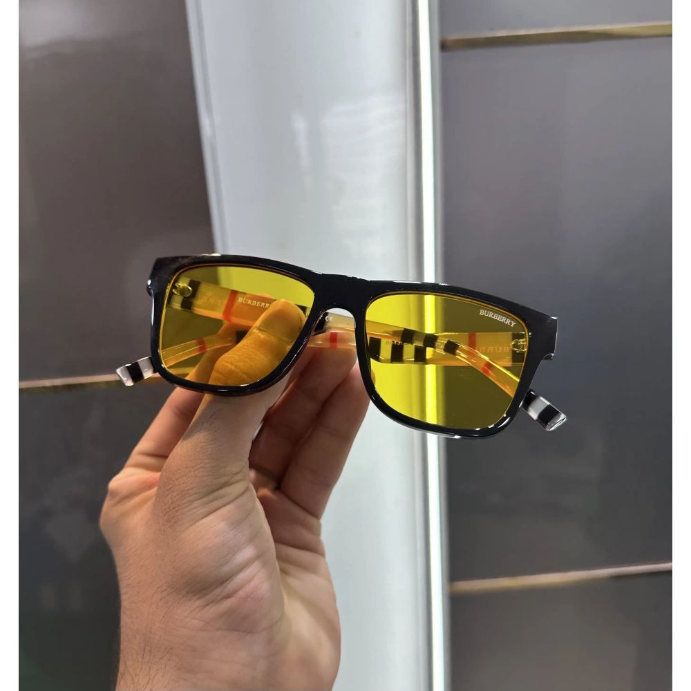 Copy Burberr y Logo Stick Yellow Premium Shades 4395