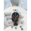 Rollex Explorer Open Back Silver Black Dial  AT383