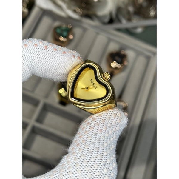 Fossi l All Gold Ring Analog Ladies Watch