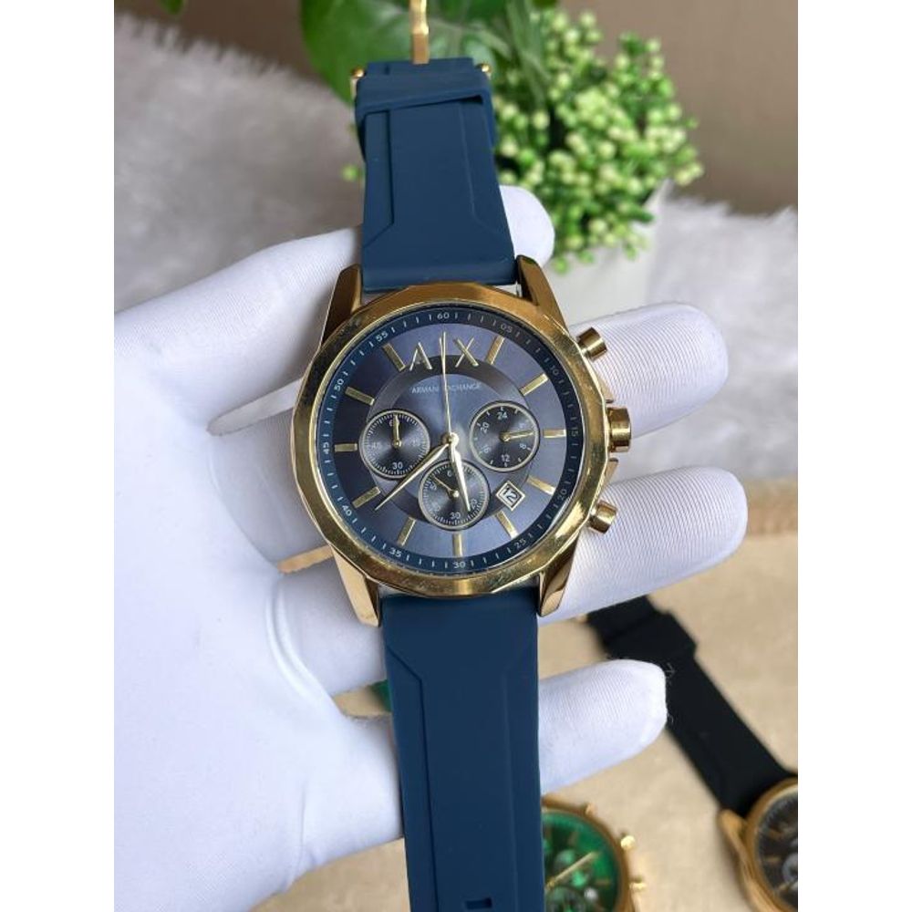 ArrWa%! Exchage AX1723 Chronograph BLUE GOLD BLUE Dial AT382