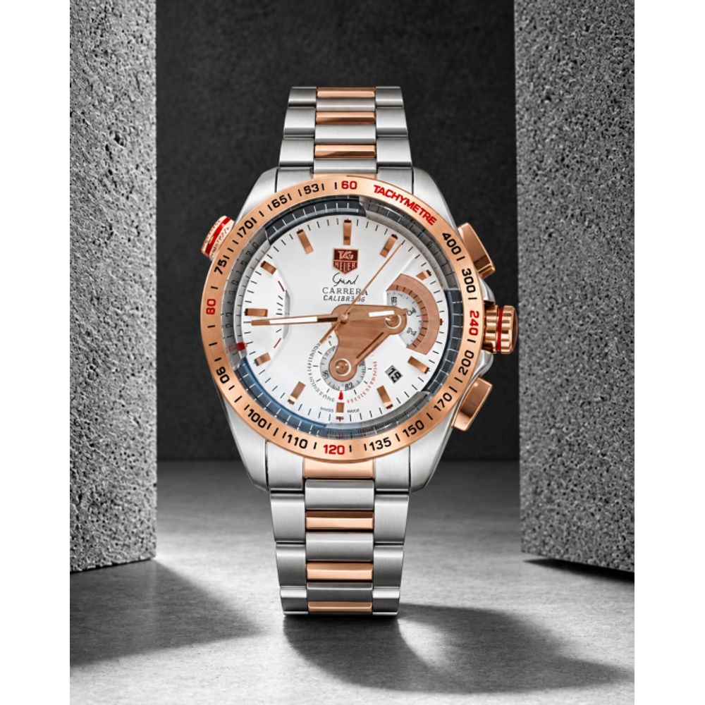 Tag Huer carrera caliber 36 japan 2 ton white