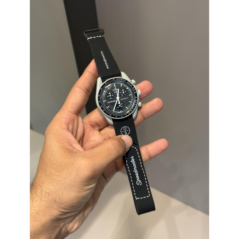 OMEGGA X SWATCCH RUBBER STRAP METAL HEAVY QUALITY 789
