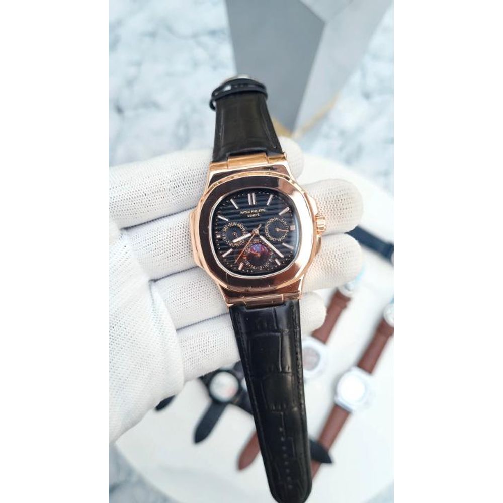 Patek Phillippe SUN MOON BLACK COPPER BLACK DIAL AT378