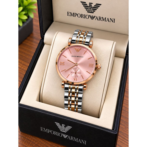 EMPHORIO ARRWA%! WOMEN TWO TONE PINK DIAL AT347