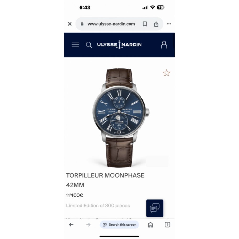 Ulysse Nardin Marine Torpilleur