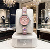 SWAROVSKY CRYSTAL SILVER PINK WATCH FOR HER 1001