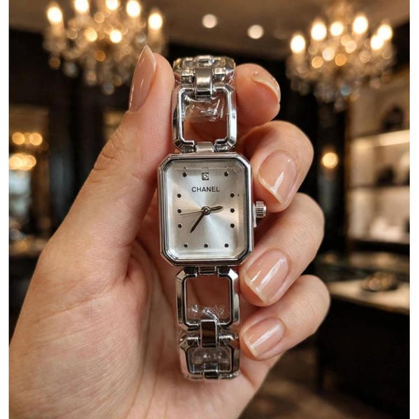CHENNEL ICONIC SILVER-SILVER WATCH FOR HER 1078