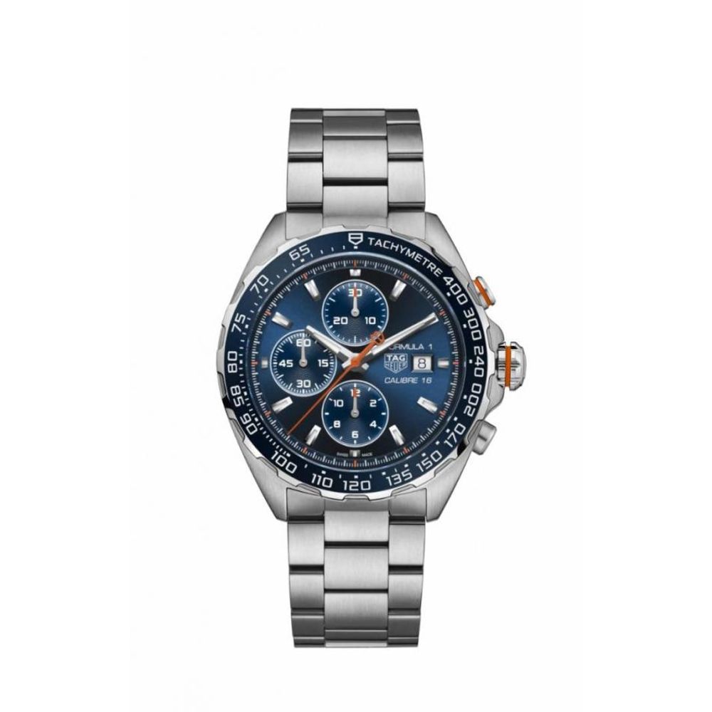 TAG Heuuer Formula 1 Bettry Chronograph silver blue