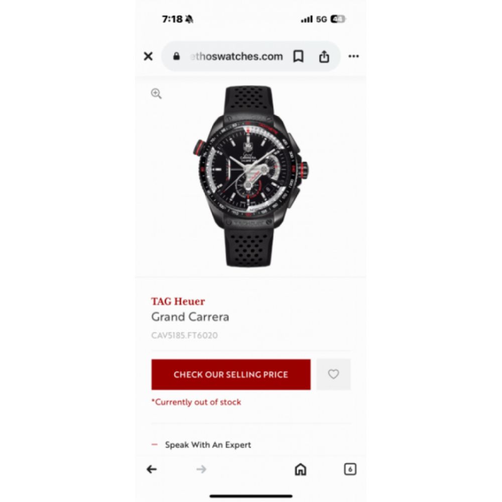 Tag Heue Grand Carrea Calibre 36 Caliper Chronograph