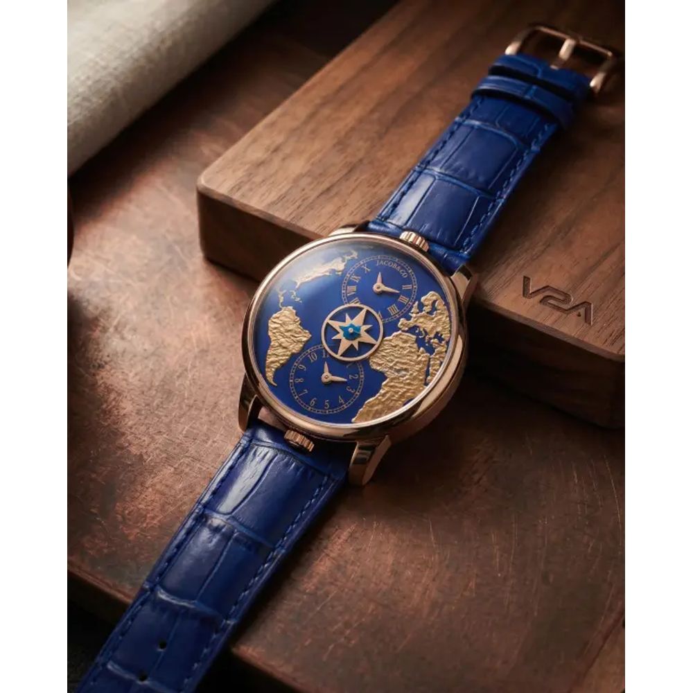 Jacob & Co. The World Is Yours Dual Time Zone blue Copper