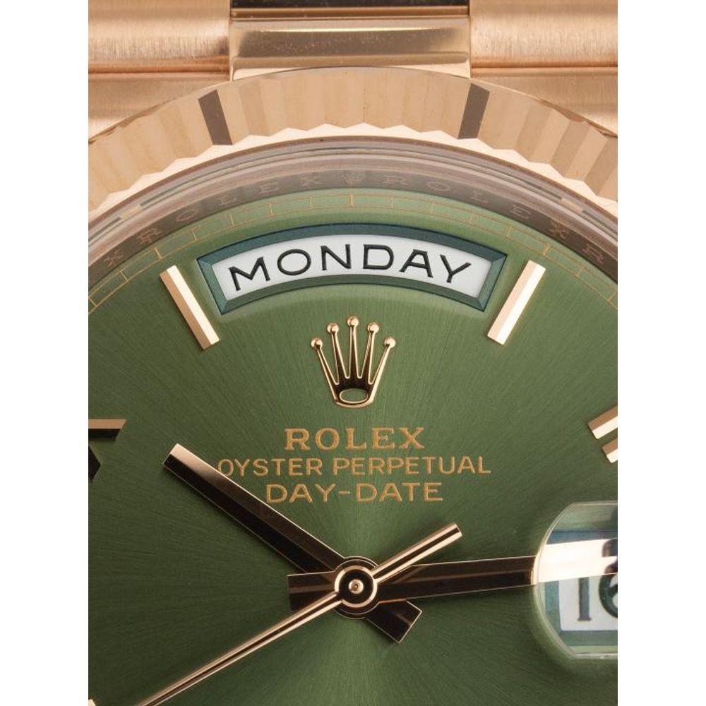 Rolee_x Oyster Perpetual Day Date 40 Battery Copper Green
