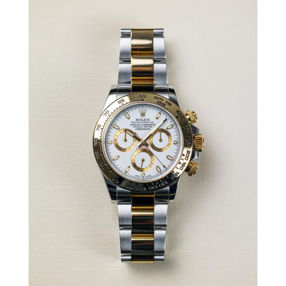 Rolee_x Oyster Perpetual Daytona Chosmograph 2Ton-Gold-White