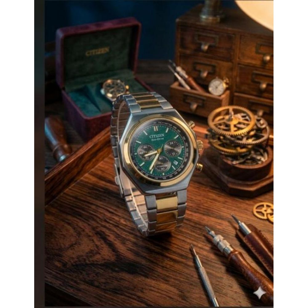 CITIZE N ECODRIVE ZENSHIN TWO TONE GREEN 436