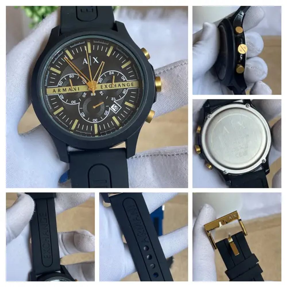 ArrWa%! Exchage AX2436 Chronograph Black AT525