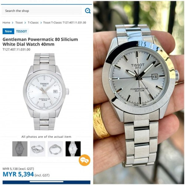 Tisot gentleman silicium