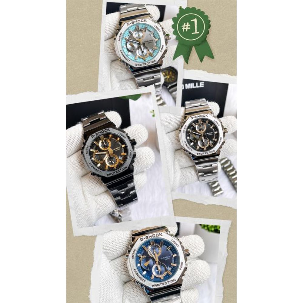 Casio G-Shock 2100 Chronograph Silver Tiffany Dial AT442
