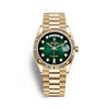 ROLLEX OYSTER PERPETUAL DAY DATE ZR GOLD GREEN SHADED DIAMOND DIAL HVY 49