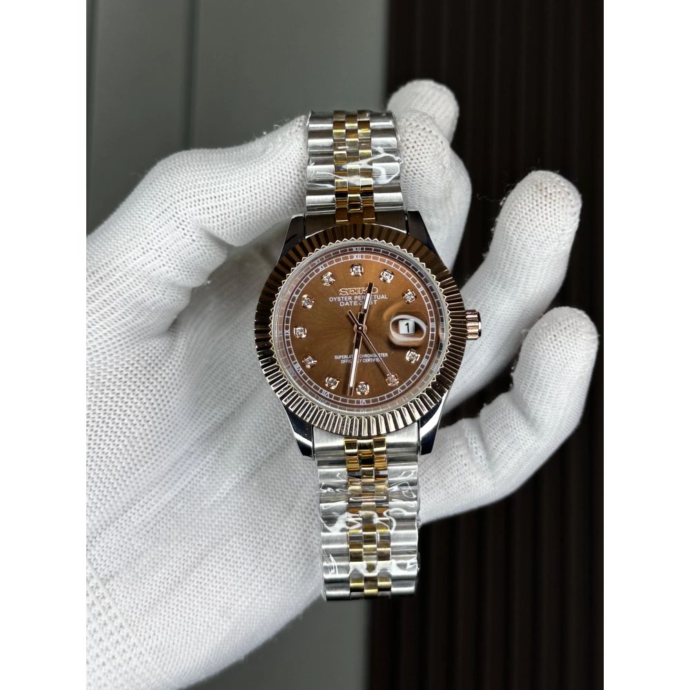 Seik o Datejust Dual Brown Premium Watch