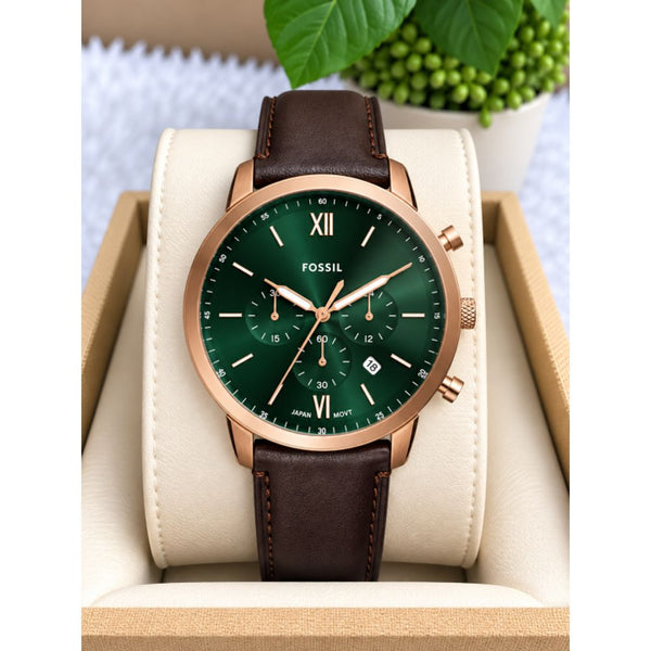 Fosil Neutra Chrono Brown Green Dial AT403