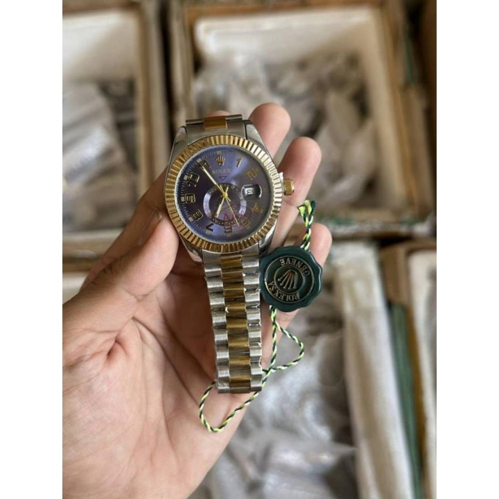 Role Oyster Skydweller Quartz Navy