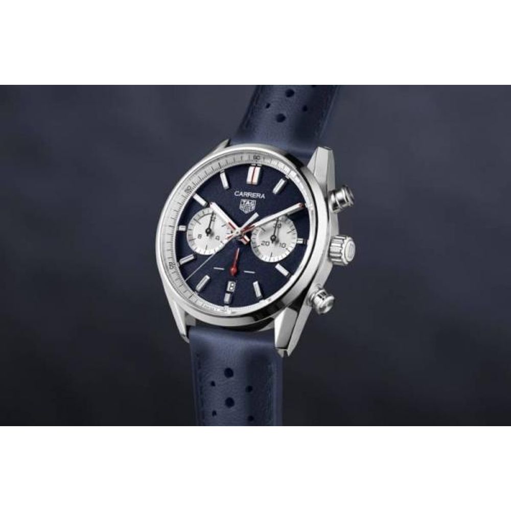 TAG Heuuer Carrera Chronograph 42mm France Limited Edition blue