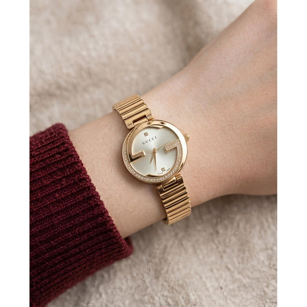 Guchi Interlocking G Rose-Gold White