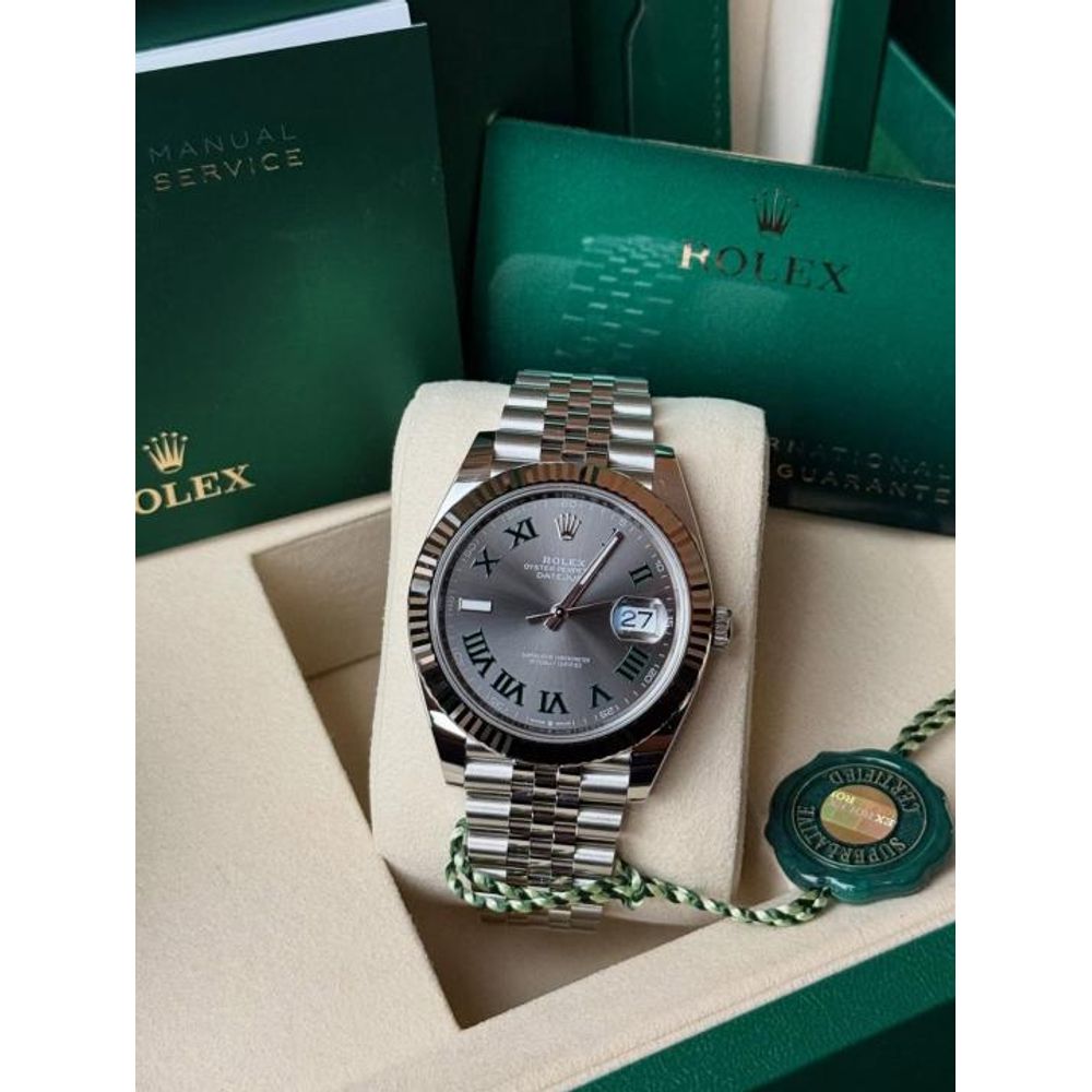 Rolee_x Oyster Perpetual Date Just Silver-Grey
