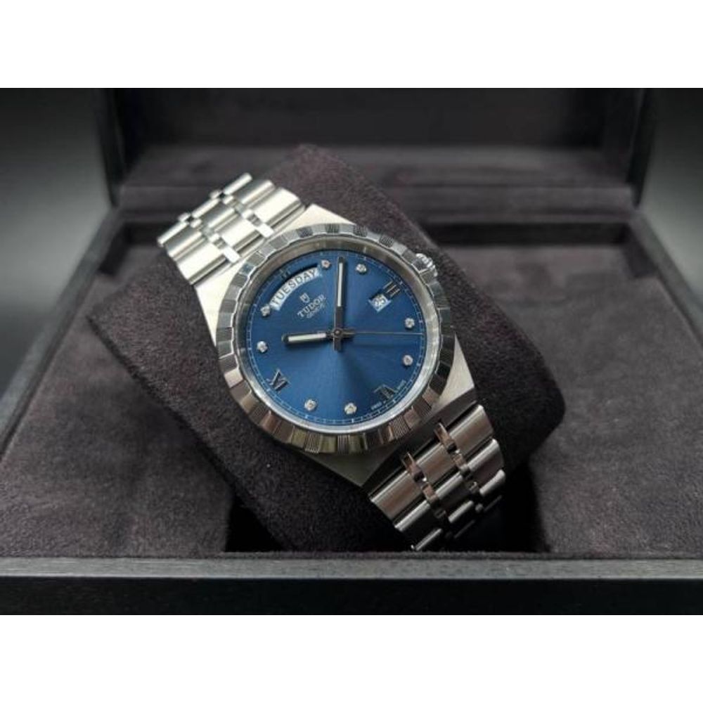 Tudor Royal Automatic silver blue dimond