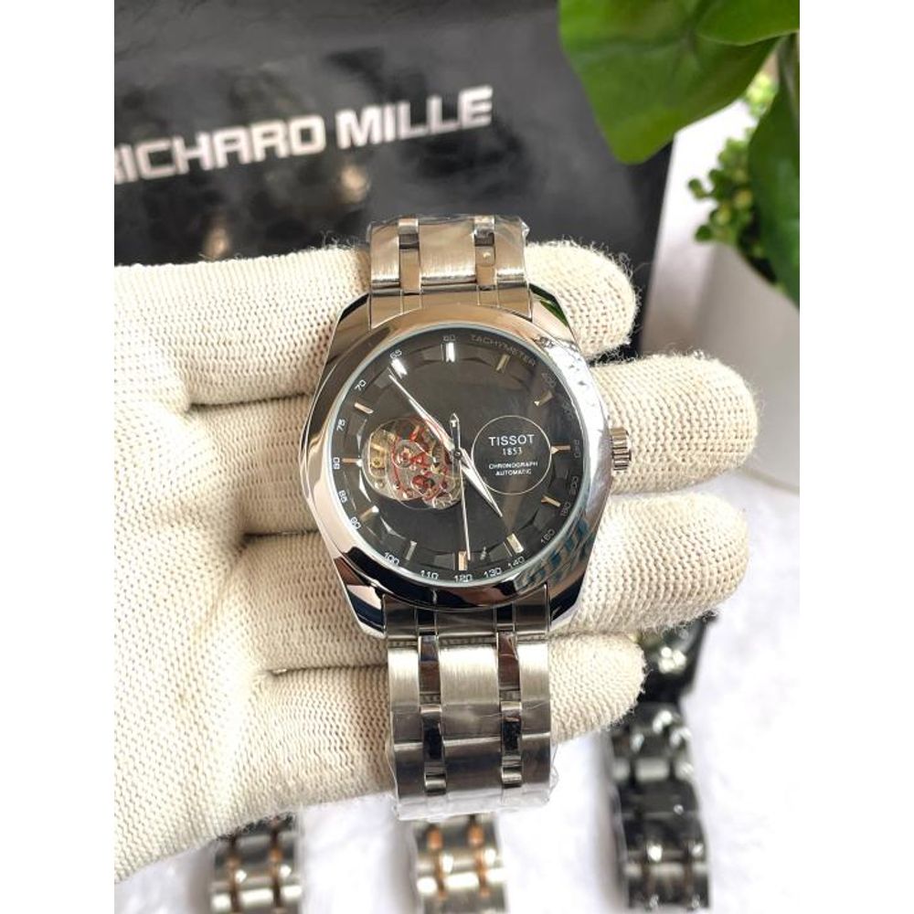 Tisot Couturier Automatic Silver Black AT453