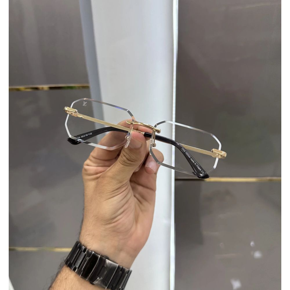 Louis Vuitto n Gold Black Premium Glasses 1103