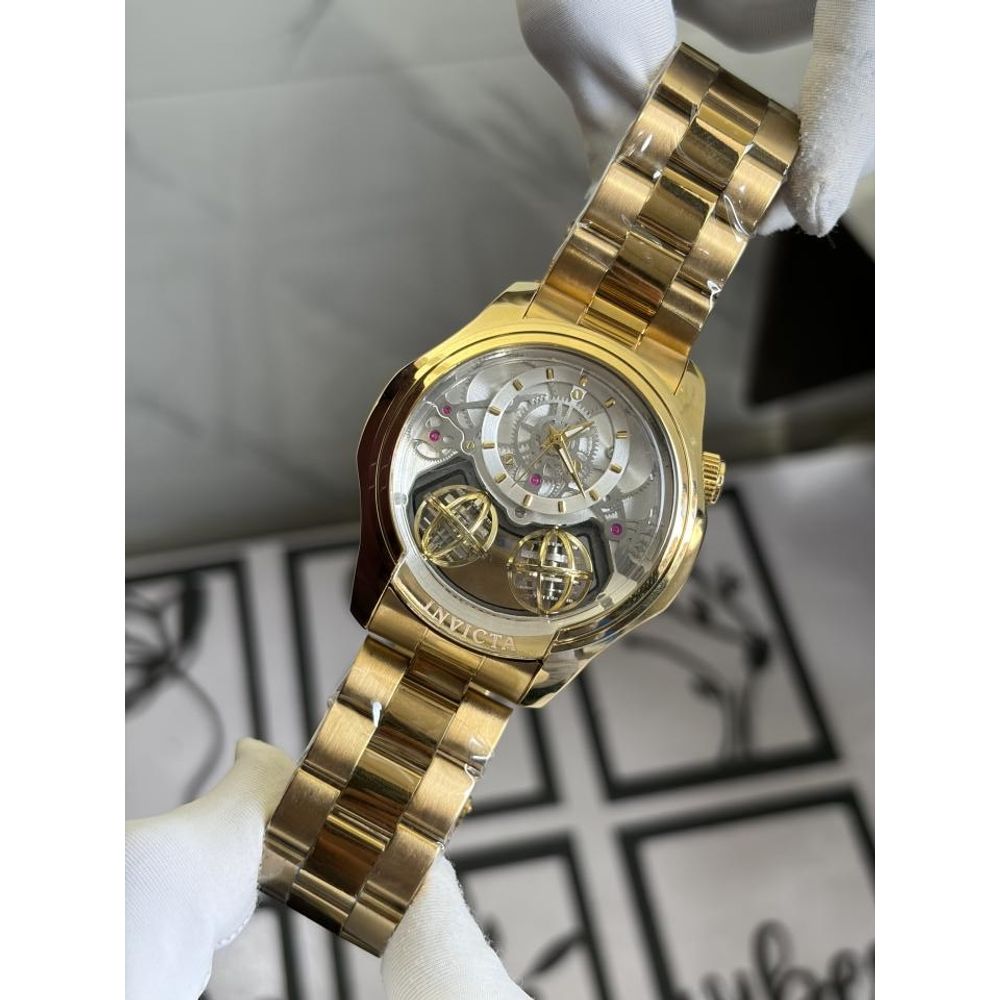 INVICTA TWIN AXIS SPECIALITY QUARTZ STORE GOLD WHITE 1107