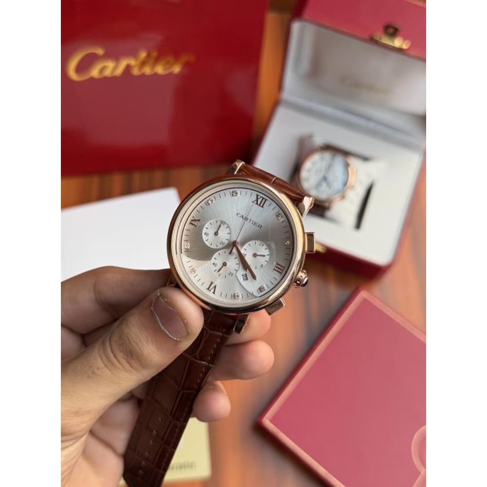 Cartiar Baloon Leather Chronograph Working
