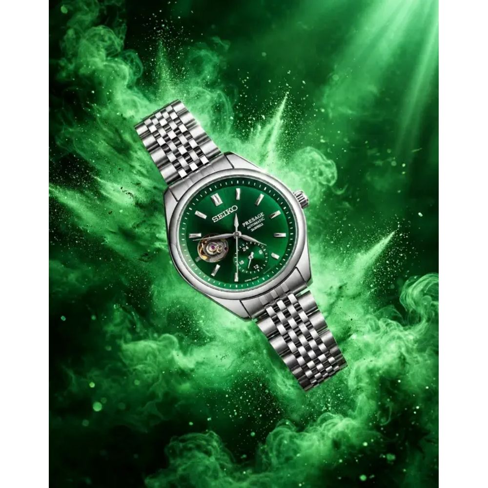 Seiko Presage Classic Series SPB527J1 ledies silver green